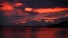 A cloudy sunset is seen before the arrival of Hurricane Helene, in Steinhatchee, Florida, on Sept. 25, 2024. 