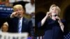 FILE - Now, it's down to just two: Republican presidential nominee Donald Trump and Democratic presidential nominee Hillary Clinton.