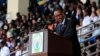 Rwandan President Paul Kagame delivers a speech during the commemoration of the 20th anniversary of the Rwandan genocide, in Kigali, April 7, 2014. A court ruling paved the way for Kagame to amend the constitution and seek another seven-year term. 