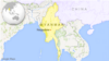 Map of Myanmar and its border with China