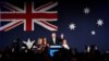 Australia's Prime Minister Scott Morrison with wife Jenny, children Abbey and Lily after winning the 2019 Federal Election, at the Federal Liberal Reception at the Sofitel-Wentworth hotel in Sydney, Australia, May 18, 2019. 