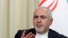 FILE - Iran's Foreign Minister Javad Zarif reacts during a news conference with Russia's Foreign Minister Sergei Lavrov (not pictured) in Moscow, Russia, Sept. 2, 2019.