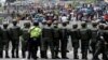 Opposition supporters clash with Venezuelan National Guards during a rally to demand a referendum to remove President Nicolas Maduro in Caracas, Venezuela, May 18, 2016. 