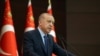 Turkish President Recep Tayyip Erdogan talks during a news conference following a coronavirus disease (COVID-19) meeting in Ankara, March 18, 2020.